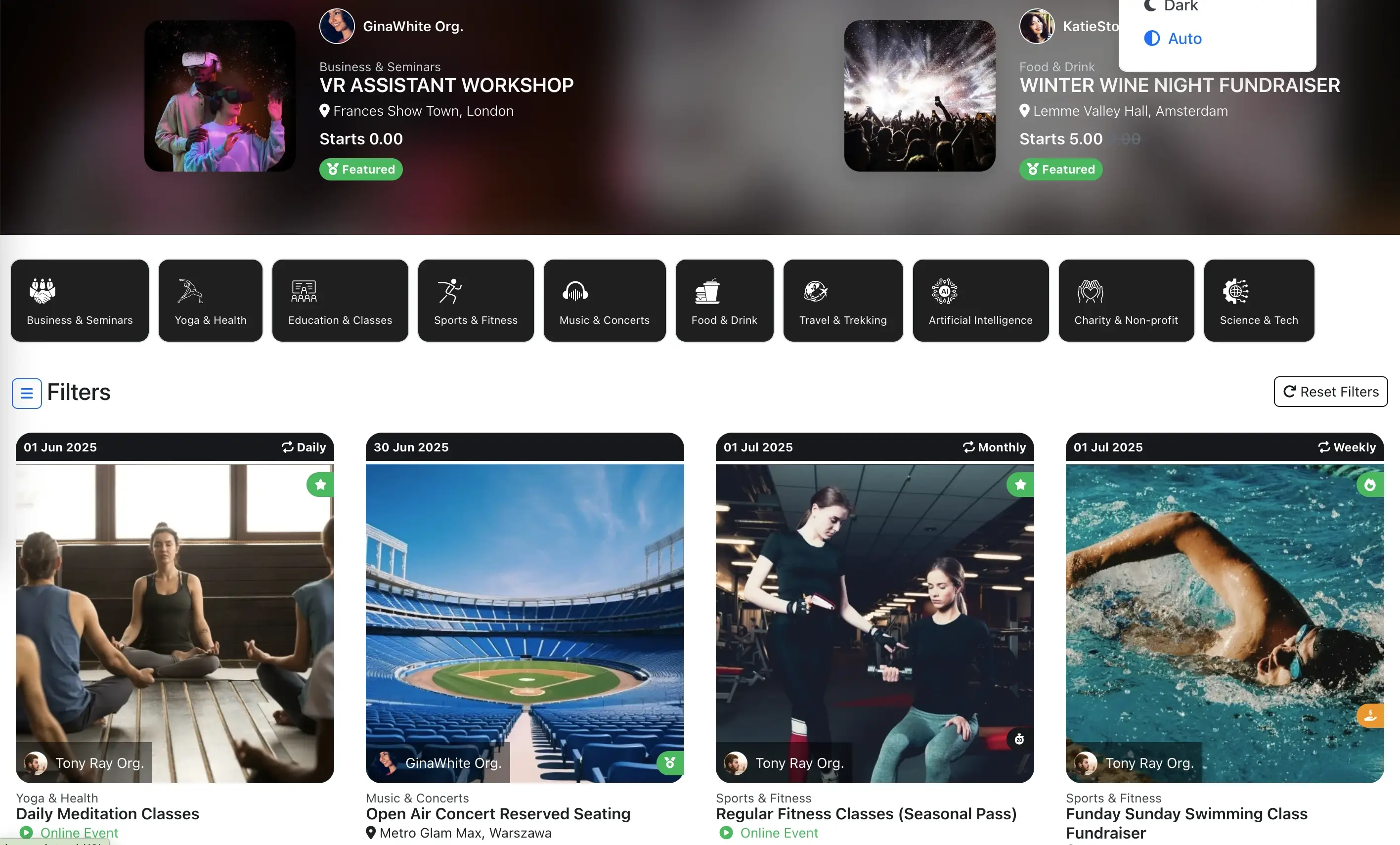 Dark Mode Interface Dark Mode Interface